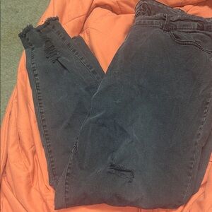 Distressed Black Women's Jeans